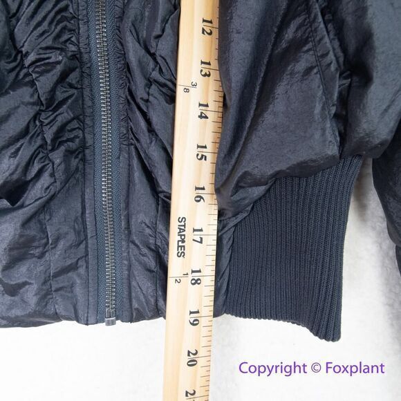 New! Free People‎ Movement Black Glitz Blitz Bomber Jacket, size S - Picture 9 of 16